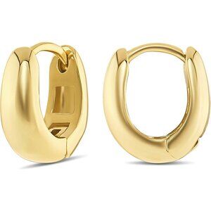 Huggie Hoop Earrings for Women – 14K Gold, Rose Gold, or Silver Plated Small Hoo